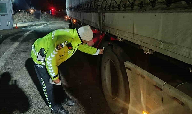 Ağrı&#039;da kış lastiği denetimi yapıldı