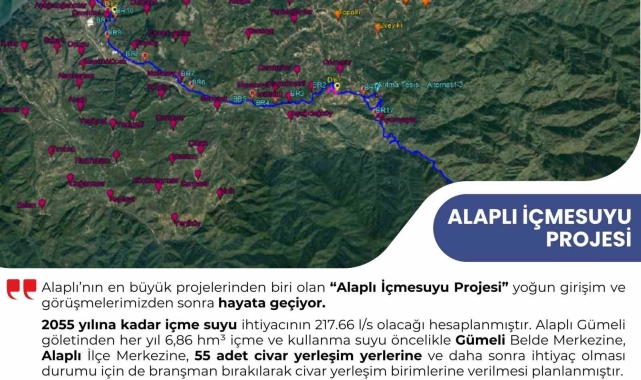 Alaplı'da 30 yıllık içme suyu sona gelindi