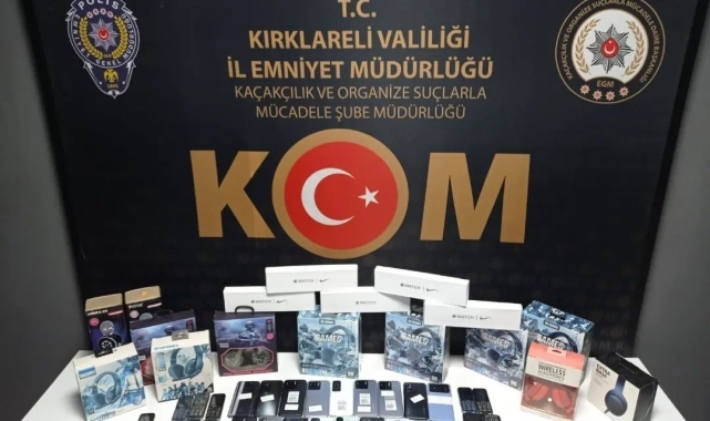 Babaeski'de kaçak elektronik eşya operasyonu