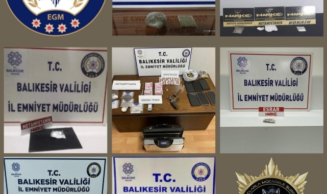 Balıkesir'de 7 zehir taciri tutuklandı