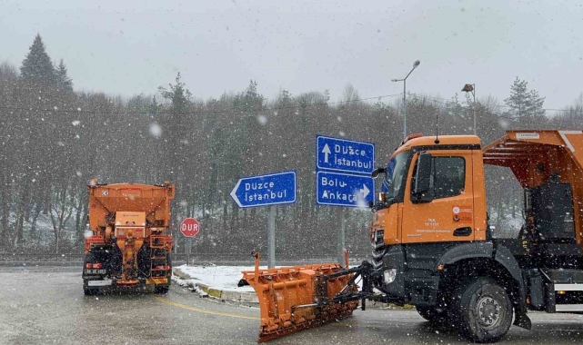Bolu Dağı'nda kar yağışı başladı