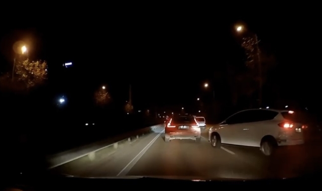 Bursa'da faciadan dönülen anlar kamerada...Makas kazayı böyle getirdi