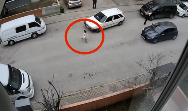 Bursa'da hayat kurtaran o manevra kamerada