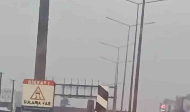 Bursa'da koyun sürüsü çevre yoluna çıktı, trafikte uzun kuyruklar oluştu