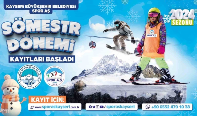 Büyükşehir Spor A.Ş.'den Kayak Okulu'nda 'sömestr' jesti