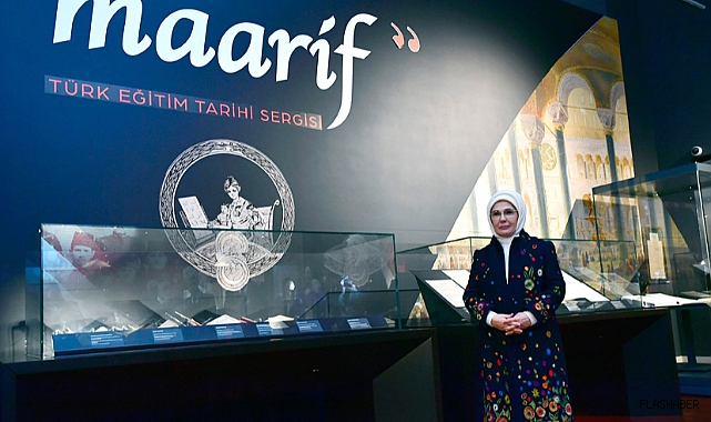 Emine Erdoğan, "Maarif: Türk Eğitim Tarihi Sergisi"ni gezdi