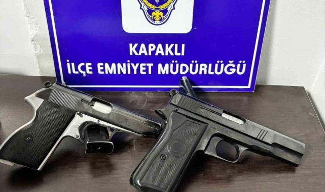 Gece devriyesinde 2 ruhsatsız silah ele geçirildi