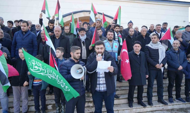 İsrail saldırıları Muş'ta protesto edildi