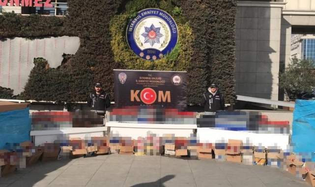 İstanbul'da sahte içki operasyonu: 10 bin 966 şişe sahte içki ele geçirildi