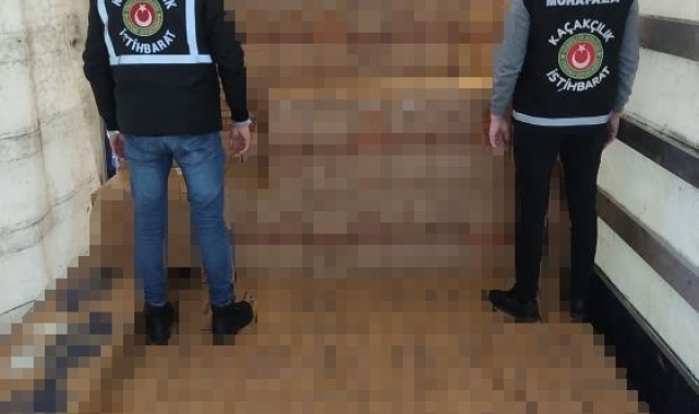 İtalya'dan Çeşme'ye getirilen tırda 1 milyon paket kaçak sigara ele geçirildi