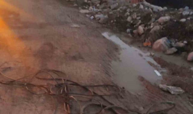 Jeneratör kablosu çalarken suçüstü yakalandılar