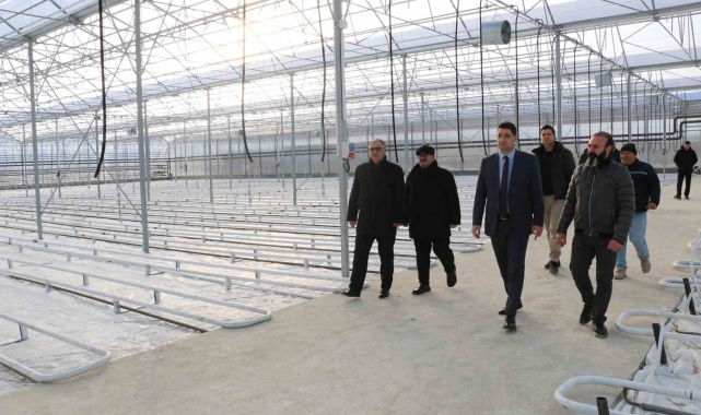 Jeotermal ısıtmalı topraksız serada üretim Şubat'ta başlayacak