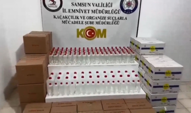 Kaçak ve sahte alkol üretimini engellemek için Samsun'da "Çengel-6" Operasyonu