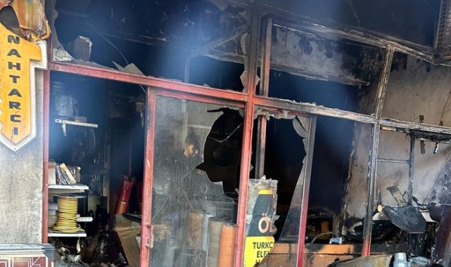 Kahramanmaraş'ta işyerinin molotof kokteyli ile kundaklandığı iddiası