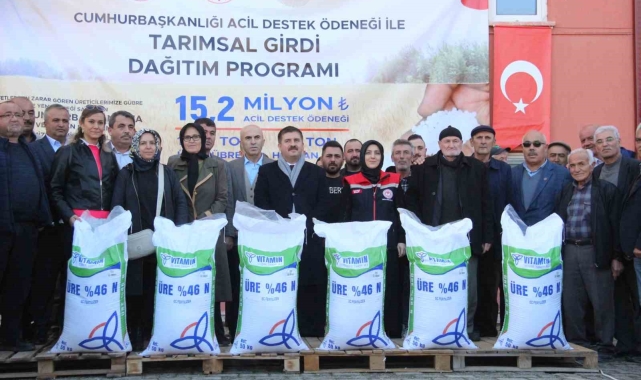 Karaman'da afetten zarar gören 557 üreticiye gübre ve yem desteği