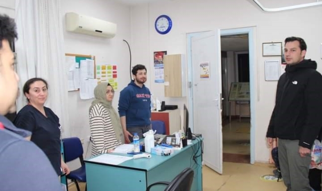 Kaymakam Çanga yılbaşında görev yapan personelleri yalnız bırakmadı