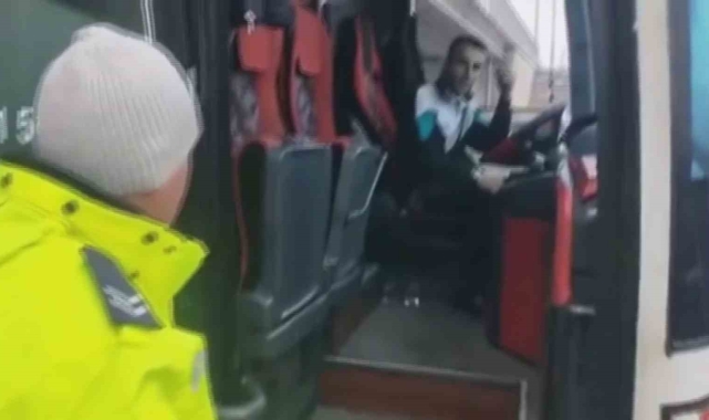 Kayseri'de emniyetten otobüslere yönelik denetim