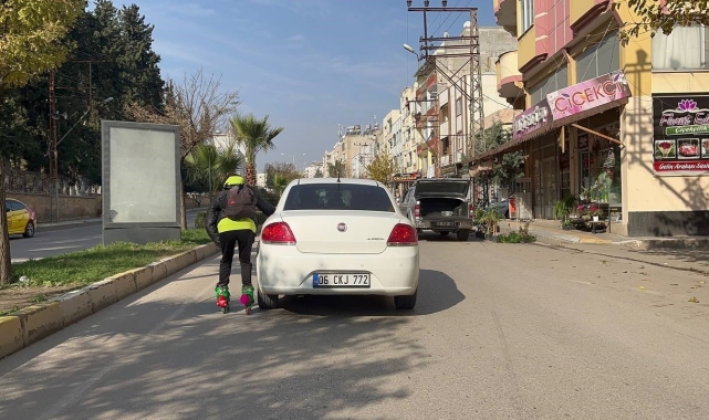 Kilis'te trafikte tehlikeli oyun