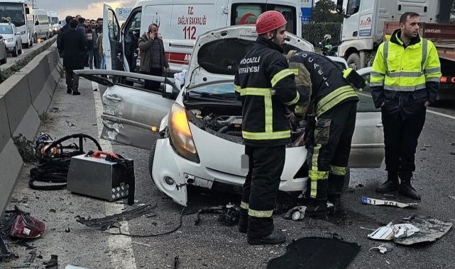Kocaeli'de 4 araçlı zincirleme kaza: 1 ölü, 1 yaralı