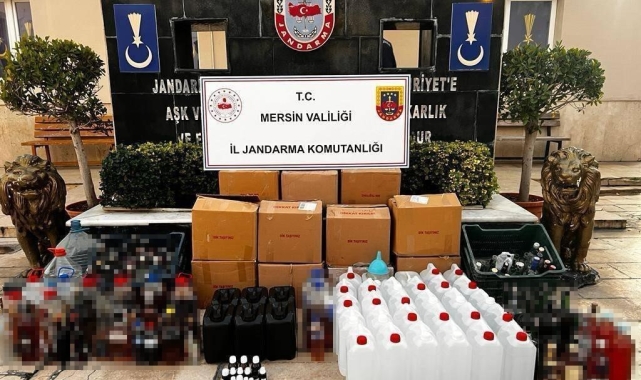 Mersin'de sahte içki üretenlere operasyon, 3 şüpheli yakalandı