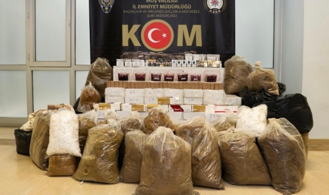 Muş'ta kaçak sigara operasyonu