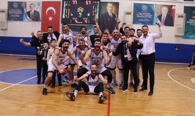 Nazilli Belediyespor Basketbol Takımı parkeden galibiyet ile ayrıldı