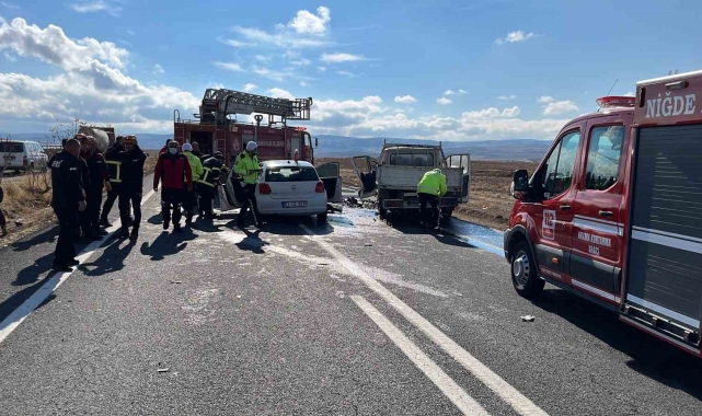 Niğde'de feci kaza: 1 ölü, 2 ağır yaralı