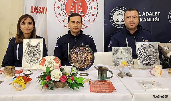 OKAF'24'TE CEZAEVLERİNDE YAPILAN EL İŞLERİ DE SERGİLENDİ