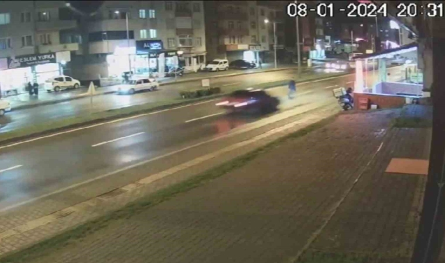 Ölümlü kaza güvenlik kamerasına yansıdı