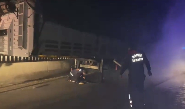 Osmaniye'de mısır taşıyan tır alev alev yandı