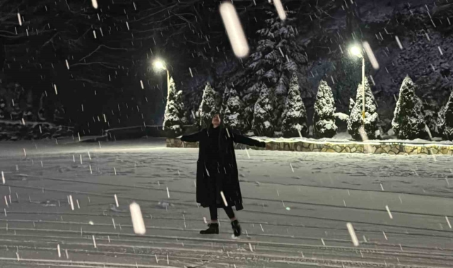 Özlenen karla buluşmak için Bolu Dağı'nı tercih ettiler