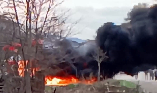 Sakarya'da çocuk parkında yangın çıktı