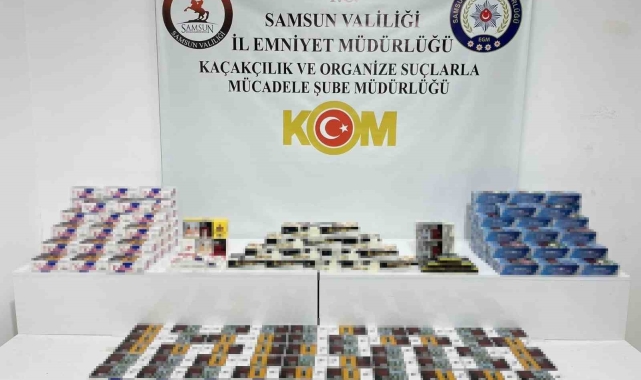 Samsun'da 30 bin boş ve 4 bin 120 doldurulmuş makaron ele geçirildi