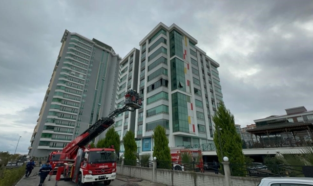 Samsun'da lüks apartman dairesinde yangın