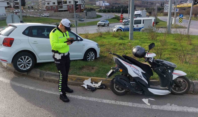Samsun'da otomobil ile motosiklet çarpıştı: 2 yaralı