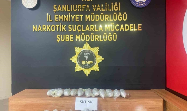 Şanlıurfa'da 8 kilo uyuşturucu ele geçirildi