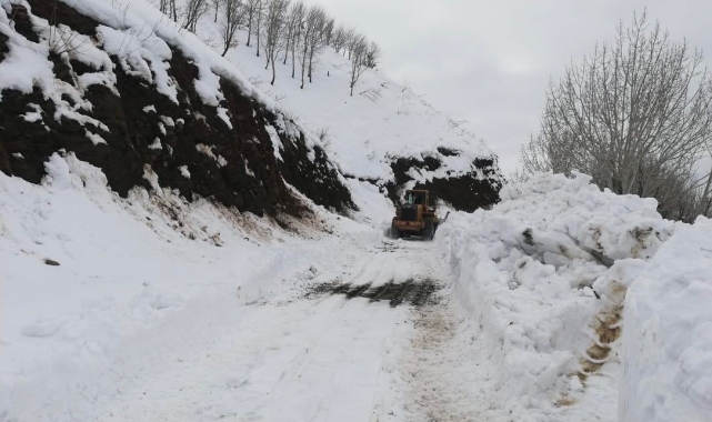 Sason'da kar kaplı yollar 3 gün sonra ulaşıma açıldı