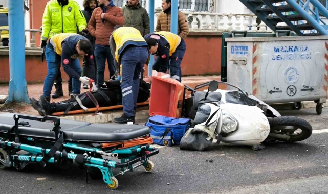 Tekirdağ'da motosiklet ile kamyonet çarpıştı: 1 yaralı