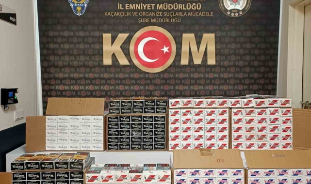 80 bin adet sahte bandrollü boş makaron ele geçirildi