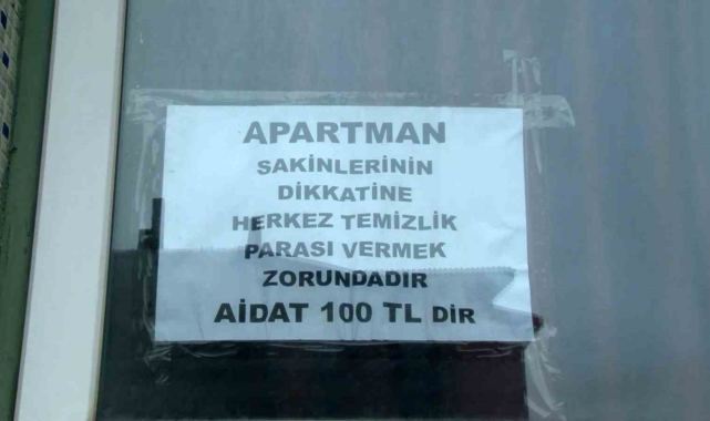 Aile binasında 100 liralık temizlik ücreti, akrabaları birbirine düşürdü