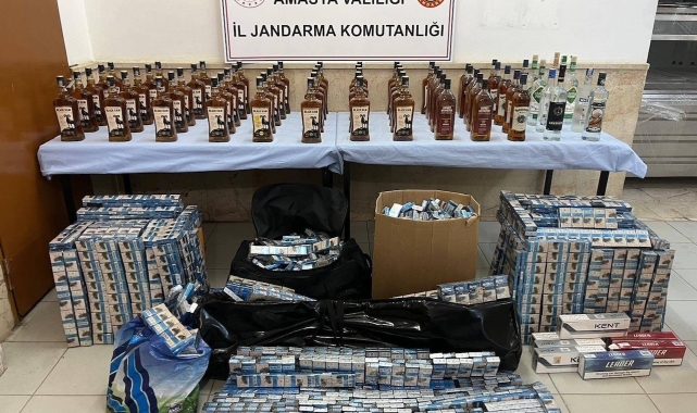Amasya'da sahte içki ve kaçak sigara operasyonu