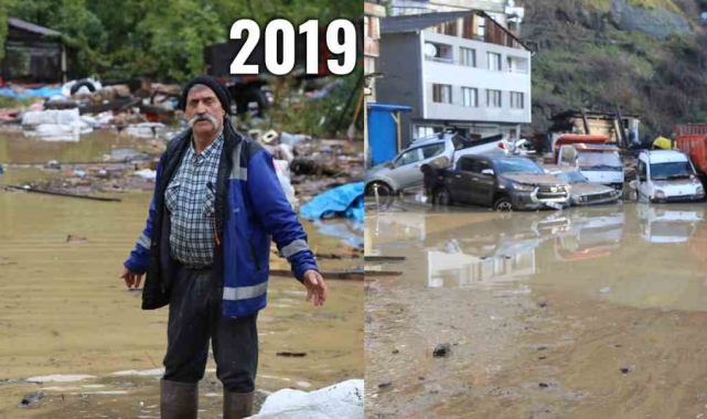 Artvin Borçka'da 4 yıl sonra yine aynı sel manzarası yaşandı