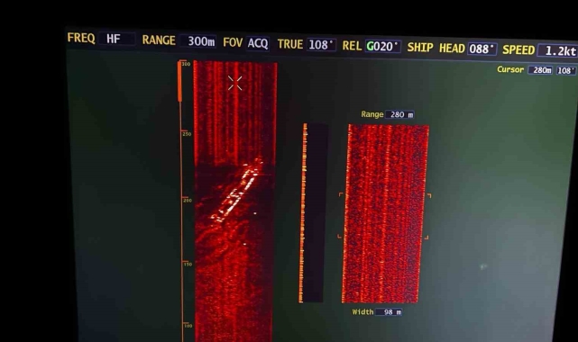 Batan kuru yük gemisi 51 metre derinlikte görüntülendi