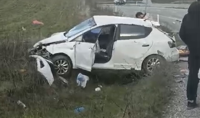 Batman'da otomobil şarampole yuvarlandı: 1 yaralı