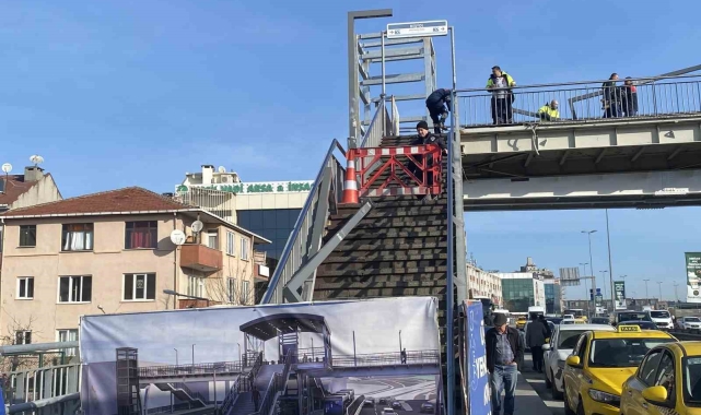 Beşyol metrobüs durağı üst geçit çalışmaları nedeniyle 45 gün hizmet veremeyecek