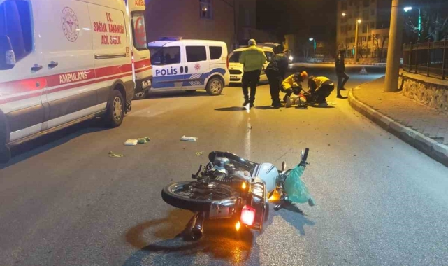 Burdur'da kontrolü kaybedip motordan düşen alkollü sürücü yaralandı