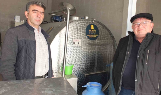 Burhaniye'de Büyükşehir Belediyesi'nden kooperatife süt tankı desteği