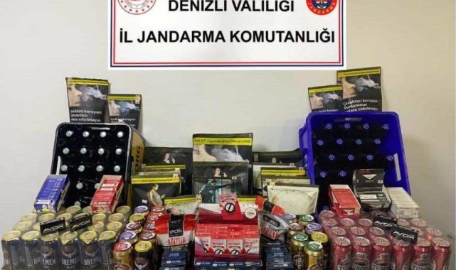 Denizli'de jandarmanın operasyonunda yüzlerce kaçak makaron ele geçirildi