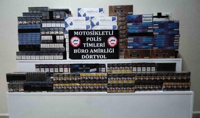 Dörtyol'da 2 bin 573 paket kaçak sigara ele geçirildi
