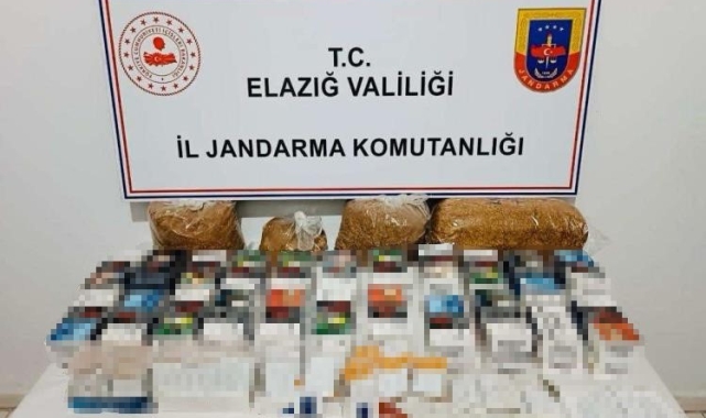 Elazığ'da kaçak tütün ve makaron ele geçirildi